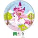 Unicorn Castle Paper Plate 8 PCS 23 cm FSC