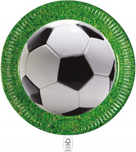 Football Soccer Field paper plate 8 pcs 23 cm FSC