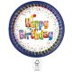 Happy Birthday Multicolor Happy Birthday paper plate 8 pcs 23 cm FSC