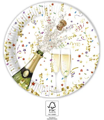 Sparkling Celebration Sparkling Celebration paper plate 8 pcs 23 cm FSC