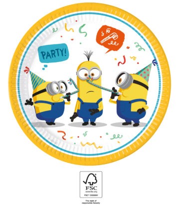 Minions The Rise of Gru paper plate 8 pcs 23 cm FSC