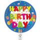 Happy Birthday Kokliko Happy Birthday paper plate 8 pcs 23 cm FSC