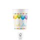 Happy Birthday Streamers Happy Birthday Paper Cup 8 pcs 200 ml FSC