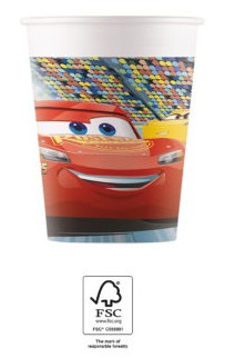 Disney Cars Arena Race Paper cup 8 pcs 200 ml FSC