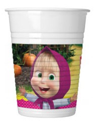 Masha and the Bear Forest plastic cups 8 pcs 200 ml