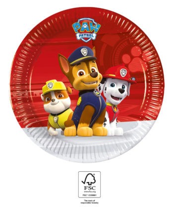 Paw Patrol Ready For Action paper plates 8 pcs 20 cm FSC