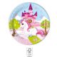 Unicorn Castle paper plate 8 pcs 20 cm FSC