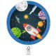 Space Rocket Space paper plate 8 pcs 23 cm FSC