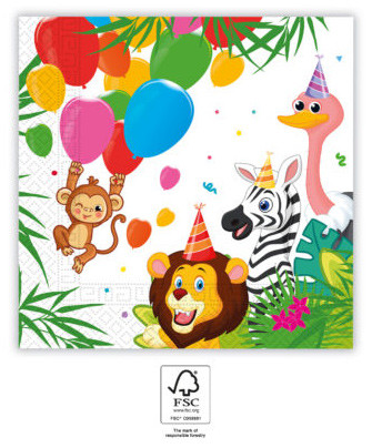 Jungle Balloons 20 pcs napkin 33x33 cm FSC