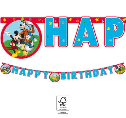 Disney Mickey  Rock the House Happy Birthday Sign FSC 2 m