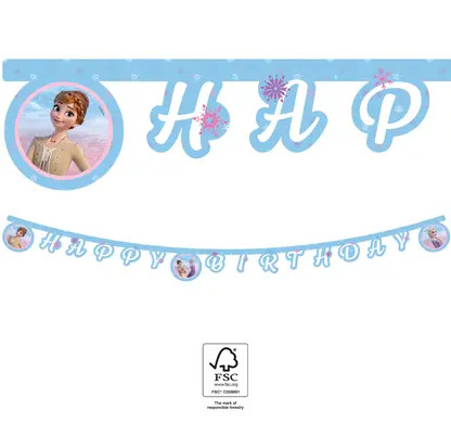 Disney Frozen Wind  Happy Birthday Sign FSC 2 m