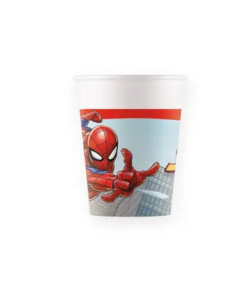 Spiderman Crime Fighter paper cup 8 pcs 200 ml FSC