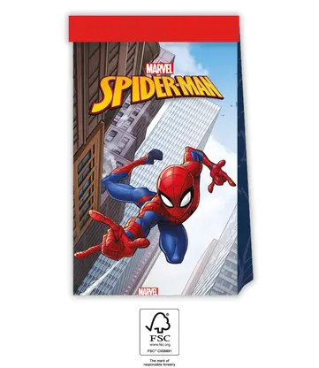 Spiderman Crime Fighter paper bag 4-pcs FSC