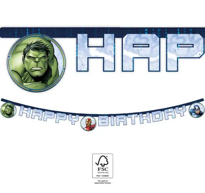 Avengers Infinity Stones Happy Birthday Sign FSC 2 m