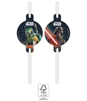 Star Wars Galaxy paper straw, set of 4 FSC