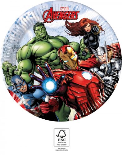 Avengers Infinity Stones paper plate set of 8, 20 cm, FSC