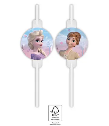 Disney Frozen Wind  paper straw, set of 4 pcs FSC