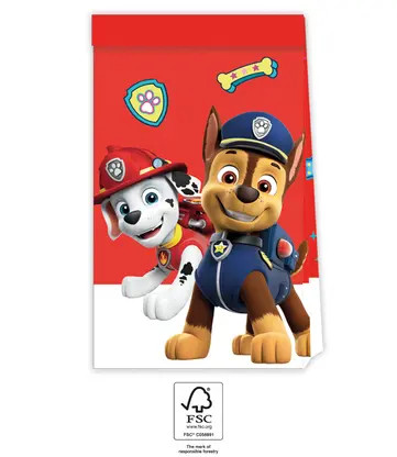 Paw Patrol Ready For Action Paper Bag 4 pcs FSC