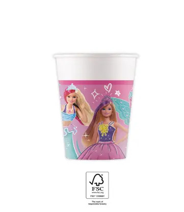 Barbie Fantasy paper cup 8 pcs 200 ml FSC