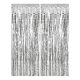 Colour Silver Curtains, Silver Doorway Curtain 2 m