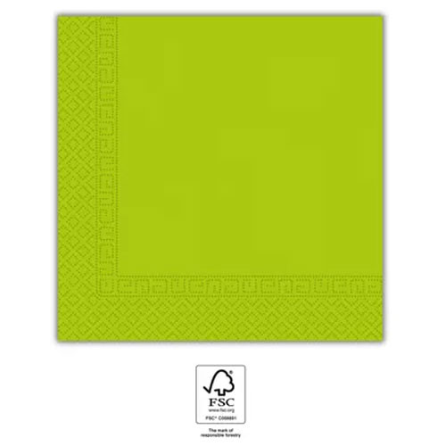 Colour Unicolour Green Light Green Napkin 20 pcs 33x33 cm FSC