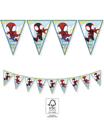 Spiderman Spidey  flag garland FSC 2.3 m