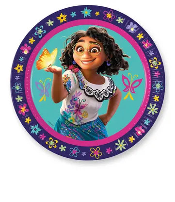 Disney Encanto Flower paper plate 8 pcs 23 cm FSC