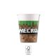 Minecraft Green paper cup 8 pcs 200 ml FSC