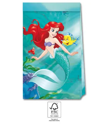 Disney Princess Ariel Curious paper bag 4 pcs FSC