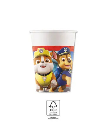 Paw Patrol Rescue Heroes paper cup 8 pcs 200 ml FSC