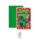 Minecraft Green party invitation 6 pcs FSC