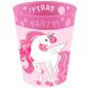 Unicorn Rainbow Colors micro premium plastic cup 250 ml