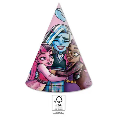 Monster High Friends party hat, shako 6 pcs FSC