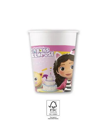 Gabby's Dollhouse Friends paper cup 8 pcs 200 ml FSC