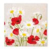 Flower Daisies Poppies napkin 20 pcs, 33x33 cm FSC