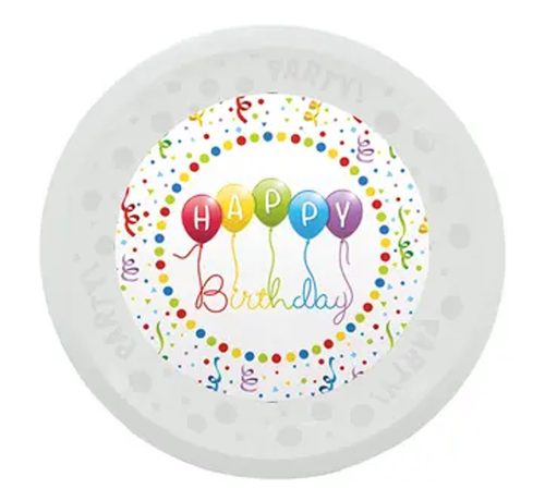 Happy Birthday Little Princess Happy Birthday Streamers micro premium plastic plate 21 cm