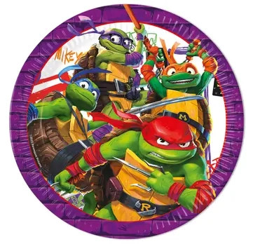 Ninja Turtles Purple Paper Plate (8 pieces) 23 cm FSC