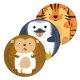 Animals Zoo paper plate 8 pcs 23 cm FSC