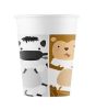 Animals Zoo paper cup 8 pcs 200 ml FSC