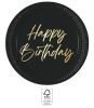 Happy Birthday Elegant Happy Birthday paper plate 8 pcs 23 cm FSC