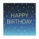 Happy Birthday Golden Blue Happy Birthday napkin 20 pcs 33x33 cm FSC