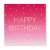 Happy Birthday Golden Pink Happy Birthday napkin 20 pcs 33x33 cm FSC