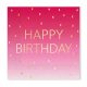 Happy Birthday Golden Pink Happy Birthday napkin 20 pcs 33x33 cm FSC