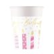 Happy Birthday Candles Happy Birthday paper cup 8 pcs 200 ml FSC