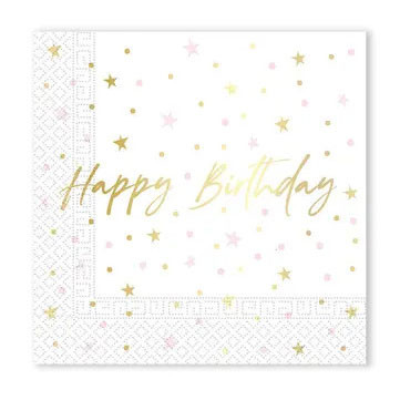 Happy Birthday Candles Happy Birthday napkin, 20 pcs, 33x33 cm, FSC