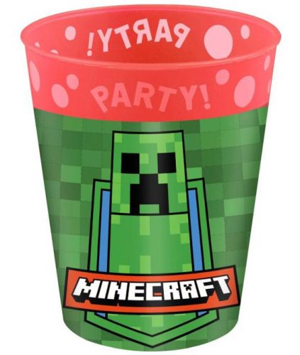 Minecraft micro premium plastic cup set 4 pieces 250 ml