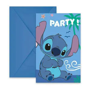 Disney Lilo and Stitch Angel party invitation 6 pcs FSC