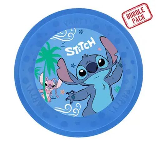 Disney Lilo and Stitch Angel micro premium plastic dinner plate set of 4 pcs 21 cm