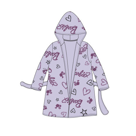 Barbie kids bathrobe 4-10 years