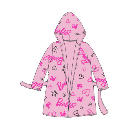 Barbie kids bathrobe 4-10 years